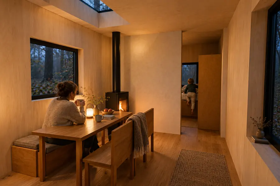 HT-03 Bedstee: inside on an October evening, concept image