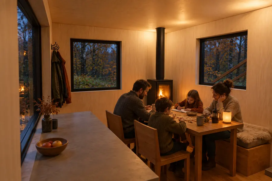 HT-04 Hooiberg: inside on an October evening, concept image