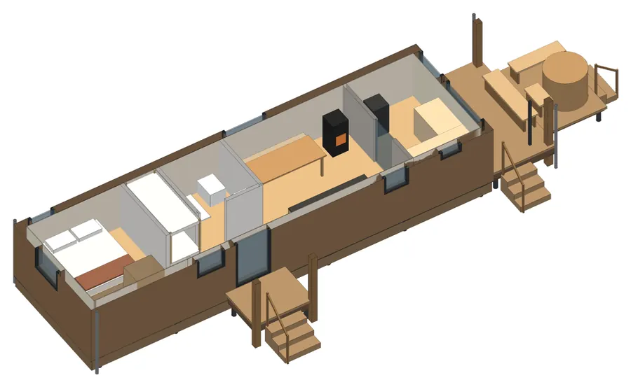 HT-05 Stoom: cutaway from the CAD: every room from above