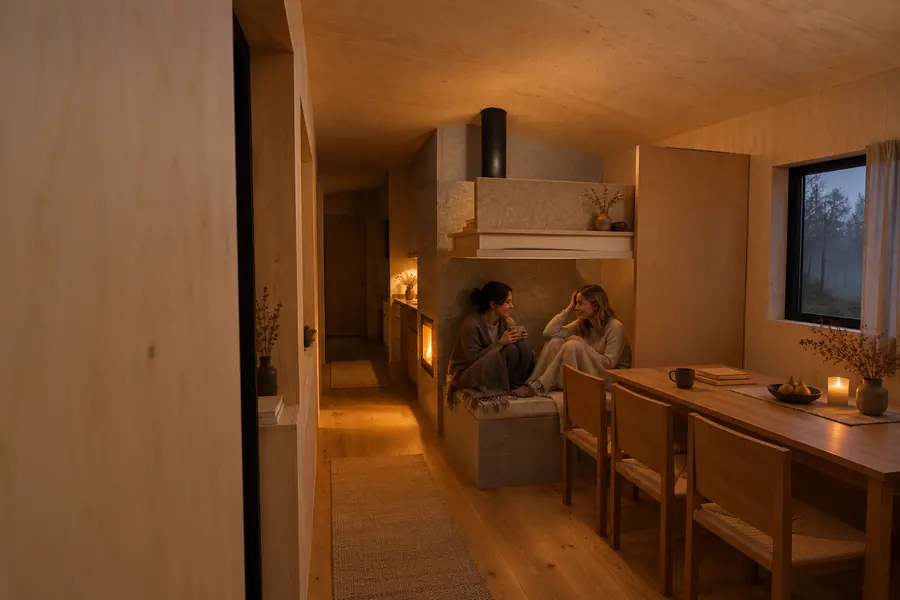 HT-08 Haard: inside on an October evening, concept image